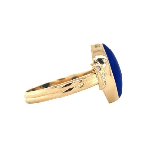 New Gouden ring met lapis lazuli en diamant 14 krt Diamanten Ringen | Ringen Met Edelsteen