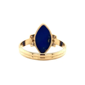 New Gouden ring met lapis lazuli en diamant 14 krt Diamanten Ringen | Ringen Met Edelsteen