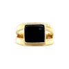 Hot Gouden ring met onyx 14 krt Ringen Met Edelsteen