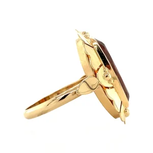 Clearance Gouden ring met oranje spinel 14 krt Ringen Met Edelsteen