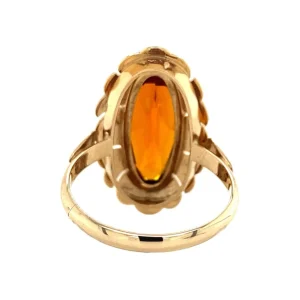 Clearance Gouden ring met oranje spinel 14 krt Ringen Met Edelsteen