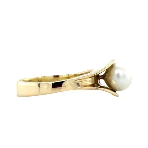 Sale Gouden ring met parel 14 krt Ringen Met Edelsteen