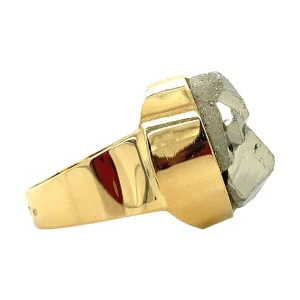 Clearance Gouden ring met pyriet 18 krt Ringen Met Edelsteen