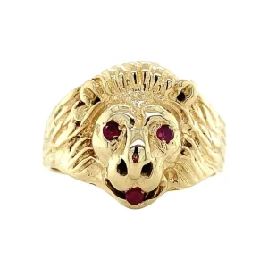 Sale Gouden ring met robijn 14 krt Ringen Met Edelsteen