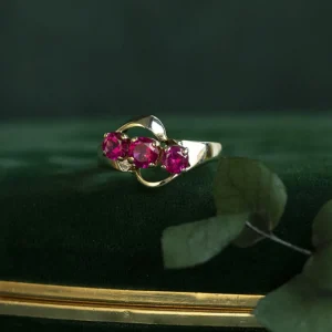 Discount Gouden ring met robijn 14 krt Ringen Met Edelsteen