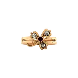 Best Gouden ring met robijn en diamant 14 krt Diamanten Ringen | Ringen Met Edelsteen