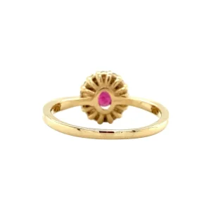 New Gouden ring met robijn en diamant 14 krt Diamanten Ringen | Ringen Met Edelsteen