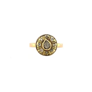 Clearance Gouden ring met roosdiamant 14 krt Diamanten Ringen