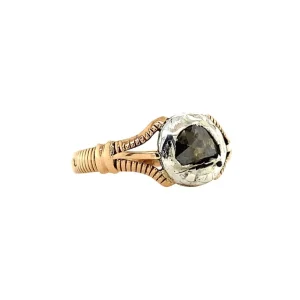 Sale Gouden ring met roosdiamant 18 krt/835 Diamanten Ringen