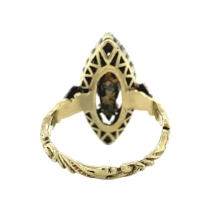 Sale Gouden ring met roosdiamant 14 krt/925 Diamanten Ringen