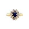 Discount Gouden ring met saffier en diamant 14 krt Diamanten Ringen | Ringen Met Edelsteen