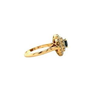 Sale Gouden ring met saffier en diamant 18 krt Diamanten Ringen | Ringen Met Edelsteen