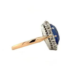 Best Gouden ring met saffier en diamant 20 krt/925 Diamanten Ringen | Ringen Met Edelsteen