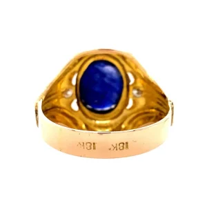 Fashion Gouden ring met saffier en diamant 14 krt Diamanten Ringen | Ringen Met Edelsteen