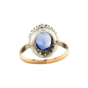 Best Gouden ring met saffier en diamant 20 krt/925 Diamanten Ringen | Ringen Met Edelsteen