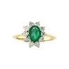 Clearance Gouden ring met smaragd en diamant 14 krt Diamanten Ringen | Ringen Met Edelsteen