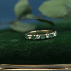 New Gouden ring met smaragd en diamant 14 krt Diamanten Ringen | Ringen Met Edelsteen