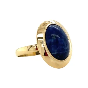 Discount Gouden ring met sodaliet 14 krt Ringen Met Edelsteen
