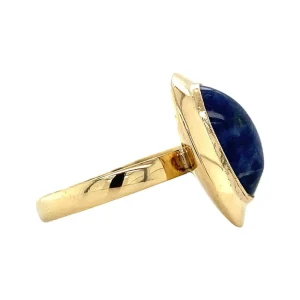 Discount Gouden ring met sodaliet 14 krt Ringen Met Edelsteen