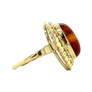 Sale Gouden ring met streepagaat 14 krt Ringen Met Edelsteen
