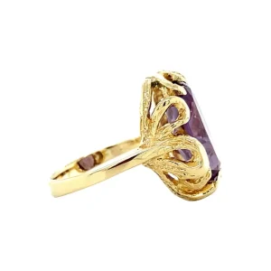 Clearance Gouden ring met synthetische saffier 14 krt Ringen Met Edelsteen