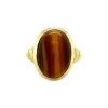 Fashion Gouden ring met tijgeroog 18 krt Ringen Met Edelsteen