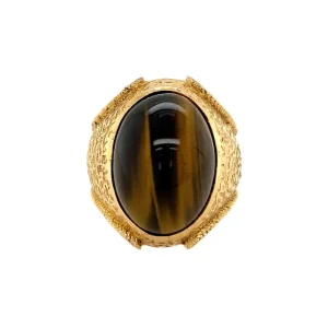 Sale Gouden ring met tijgeroog 20 krt Ringen Met Edelsteen
