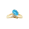 Hot Gouden ring met topaas en diamant 18 krt Diamanten Ringen | Ringen Met Edelsteen