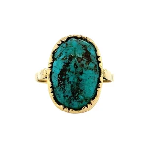 Hot Gouden ring met turkoois 14 krt Ringen Met Edelsteen
