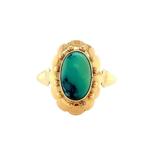 New Gouden ring met turkoois 14 krt Ringen Met Edelsteen