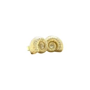Outlet Gouden schelp oorstekers 14 krt Oorstekers