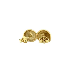 Outlet Gouden schelp oorstekers 14 krt Oorstekers