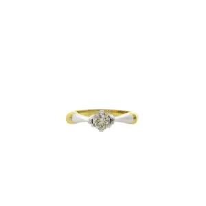 Sale Gouden solitair ring met diamant 18 krt Diamanten Ringen