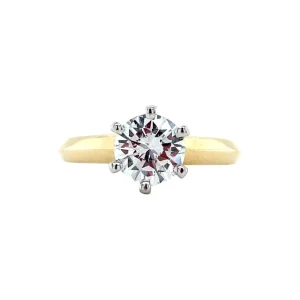 Discount Gouden solitair ring met diamant 14 krt Diamanten Ringen