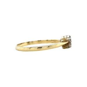 Fashion Gouden solitair ring met roosdiamant 14 krt Diamanten Ringen | Ringen Met Edelsteen