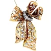 Online Gouden strik hanger met diamant 14 krt/950 Gouden Hanger Met Edelsteen