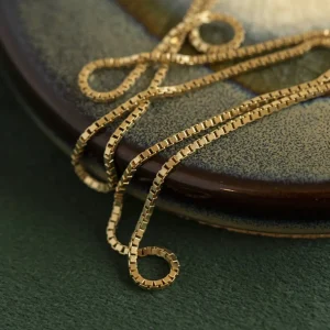 Online Gouden venetiaan collier 14 krt Lengtecolliers