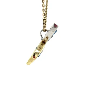 Best Gouden vlinder hanger met spinel en zirkonia 14 krt Gouden Hanger Met Edelsteen