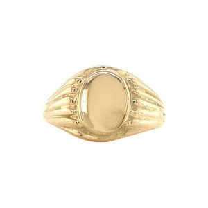 Outlet Gouden zegelring 14 krt Gouden Ringen