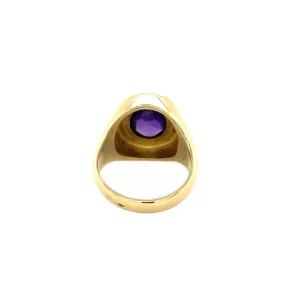 Discount Gouden zegelring met amethist 14 krt Ringen Met Edelsteen