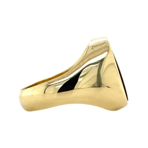 Sale Gouden zegelring met carneool 14 krt Ringen Met Edelsteen