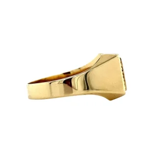 Discount Gouden zegelring met gravure 14 krt Gouden Ringen