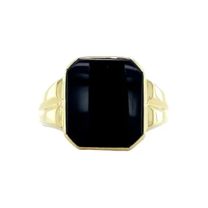 Best Gouden zegelring met onyx 14 krt Ringen Met Edelsteen