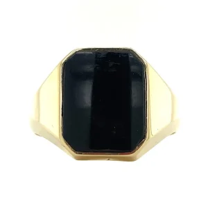 Sale Gouden zegelring met onyx 14 krt Ringen Met Edelsteen