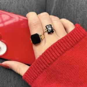 Best Gouden zegelring met onyx 14 krt Ringen Met Edelsteen