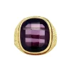 Sale Gouden zegelring met paarse saffier 14 krt Ringen Met Edelsteen