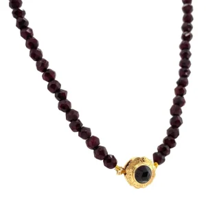 Sale Granaat collier met gouden sluiting 14 krt Kettingen Met Edelsteen