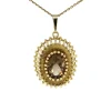 Best Hanger met rookkwarts 9 krt Gouden Hanger Met Edelsteen