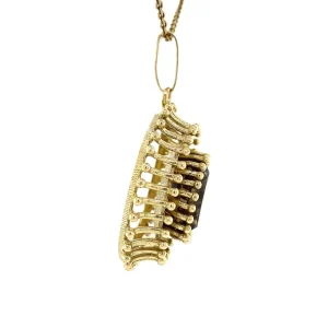 Best Hanger met rookkwarts 9 krt Gouden Hanger Met Edelsteen
