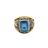 Hot Herenring met blauwe spinel 10 krt Ringen Met Edelsteen